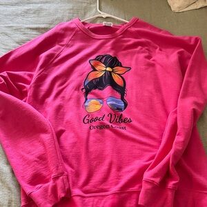 Pink 'Good Vibes' Sweatshirt